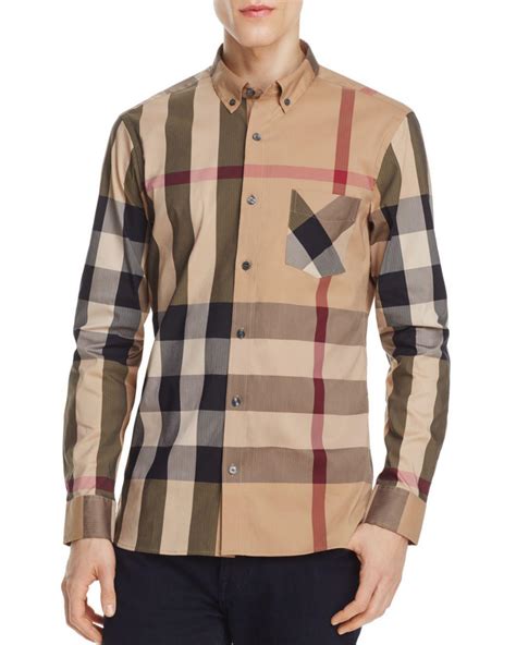 men burberry button down shirt|burberry designer button down shirts.